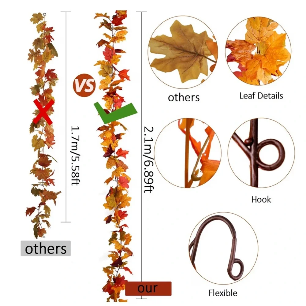 Autumn Leaf Garland (3 Strands)